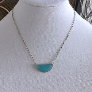 Jane Marie Agate Half Moon Necklace